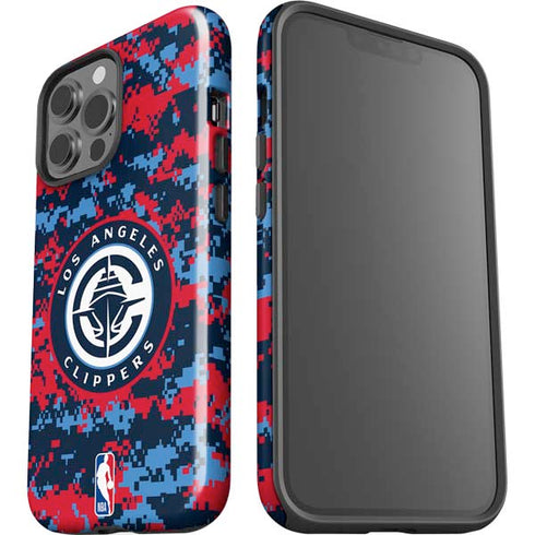 NBA LA Clippers Digi Camo iPhone 15 Pro Max Impact Case